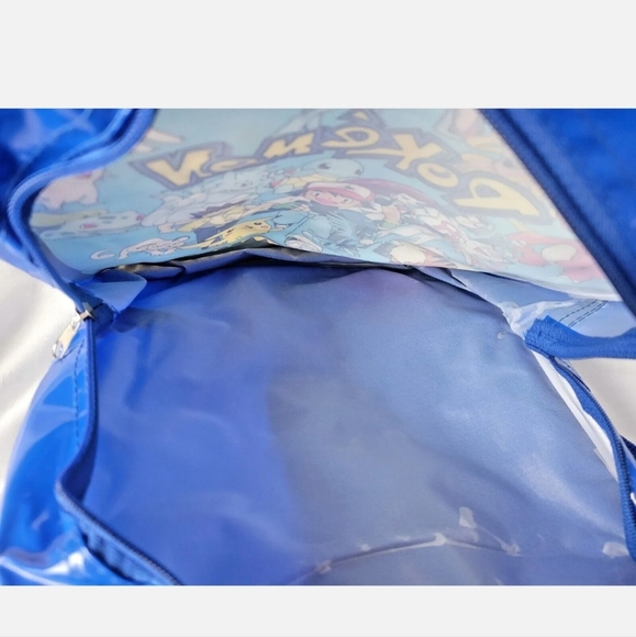 VTG 2000 Pokémon Nintendo Blue Backpack Bag Pikachu Ash by Game Freak - Picture 11 of 12